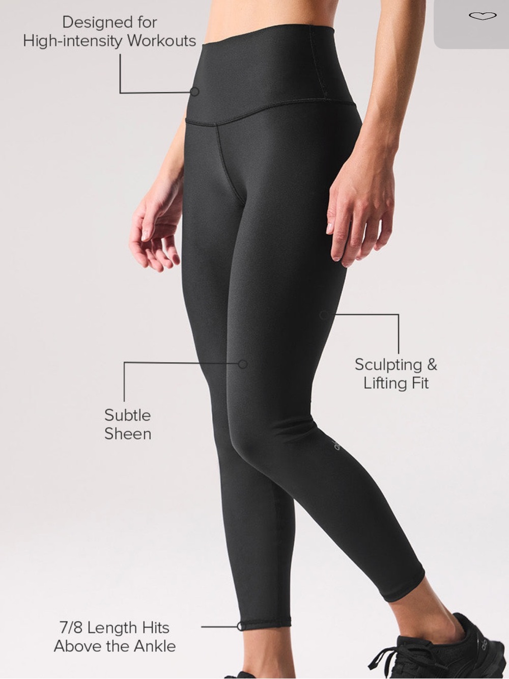 ALO Yoga 7/8 High-Waist Airlift Legging - Black XS